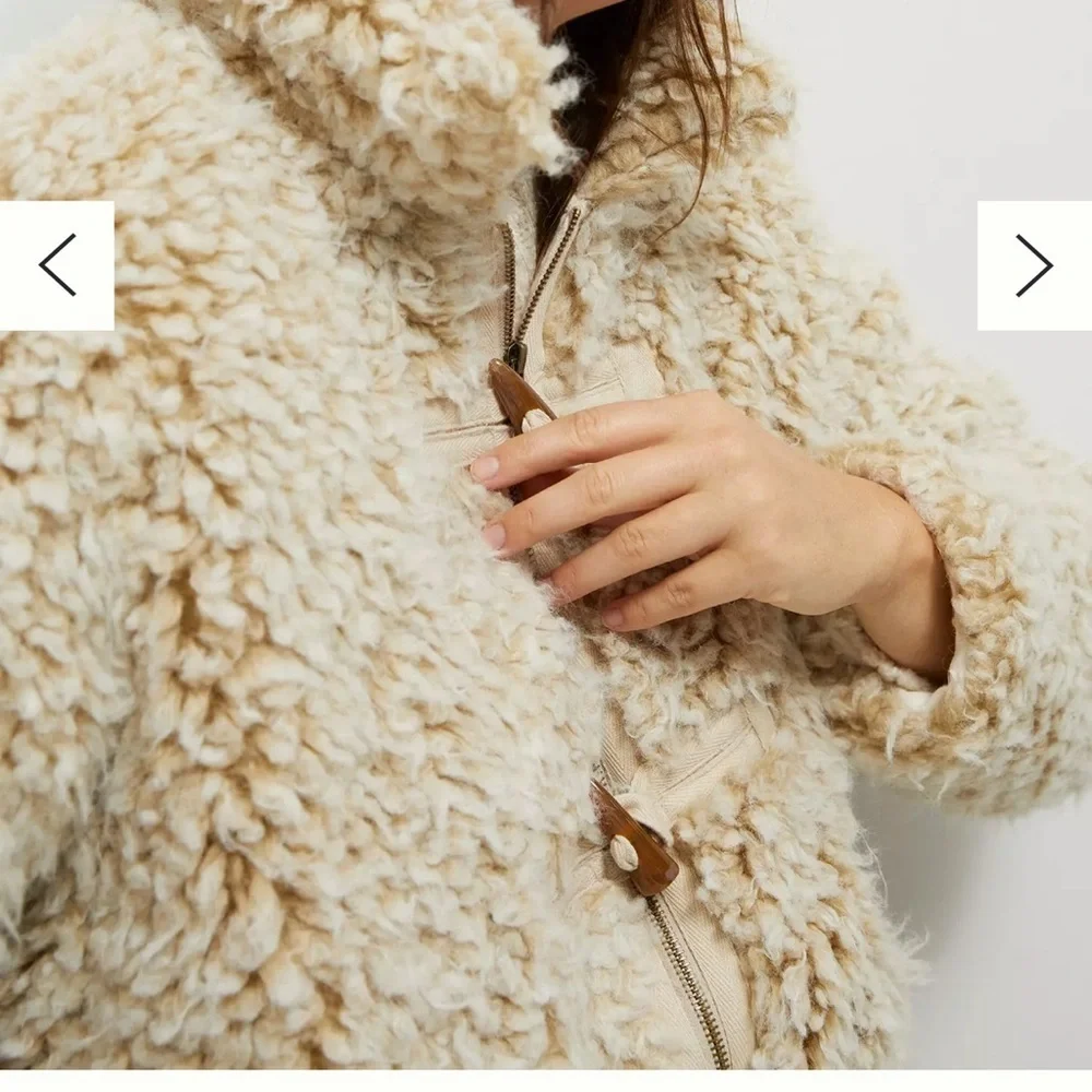 BNNW anthropolgie brenna faux fur coat - Picture 4 of 10